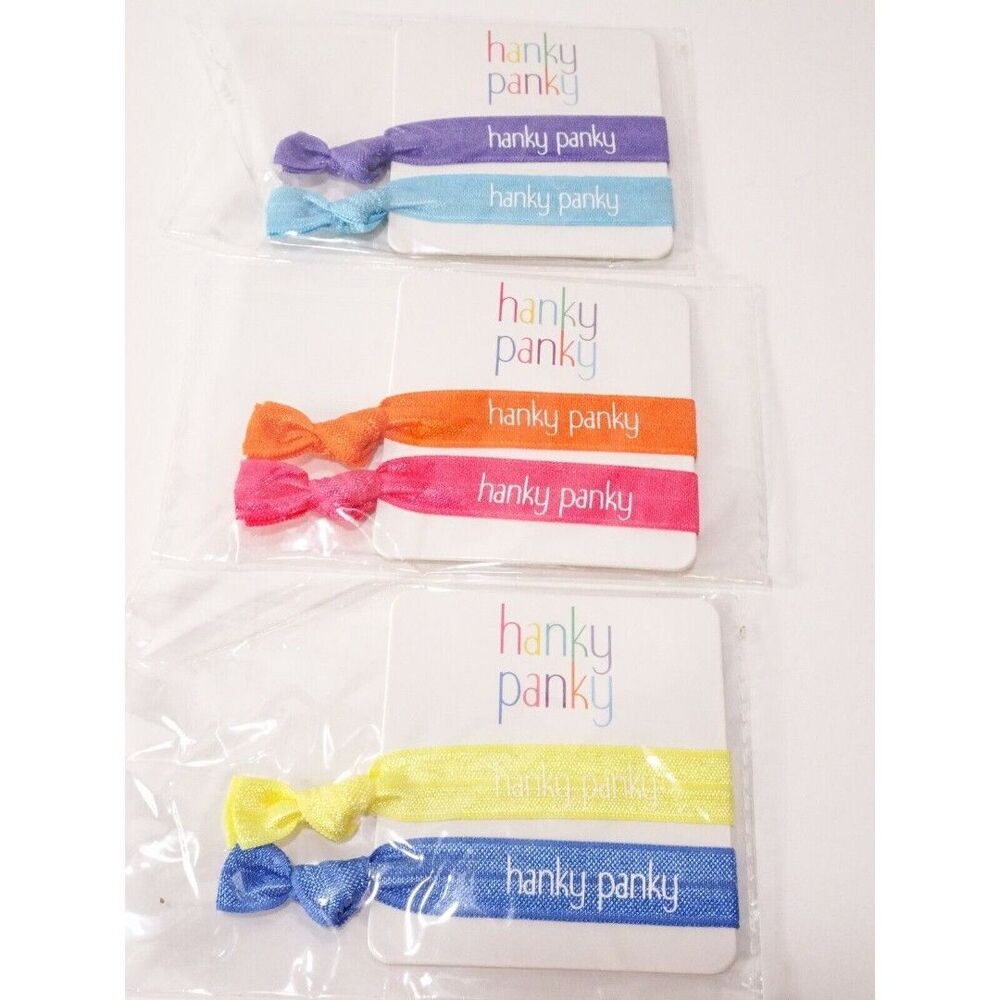 Hanky Panky Women's Ponytail Holder NIP 25 each set of 3  Packs RAINBOW